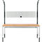 Schäfer Shop Pure Tischaufbau für Arbeitstische AST31, 2 x Aufbausäulen, 1 x Lochwand, B 2000 x H 1615 mm, Stahl, anthrazitgrau/lichtgrau