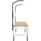 Schäfer Shop Pure Tischaufbau für Arbeitstische AST31, 2 x Aufbausäulen, 1 x Lochwand, B 2000 x H 1615 mm, Stahl, anthrazitgrau/lichtgrau