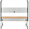 Schäfer Shop Pure Tischaufbau für Arbeitstische AST31, 2 x Aufbausäulen, 1 x Lochwand, B 2000 x H 1615 mm, Stahl, anthrazitgrau/lichtgrau