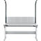 Schäfer Shop Pure Tischaufbau für Arbeitstische AST31, 2 x Aufbausäulen, 1 x Lochwand, B 2000 x H 1615 mm, Stahl, anthrazitgrau/weißaluminium