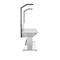 Schäfer Shop Pure Tischaufbau für Arbeitstische AST31, 2 x Aufbausäulen, 1 x Lochwand, B 2000 x H 1615 mm, Stahl, anthrazitgrau/weißaluminium