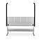 Schäfer Shop Pure Tischaufbau für Arbeitstische AST31, 2 x Aufbausäulen, 1 x Lochwand, B 2000 x H 1615 mm, Stahl, anthrazitgrau/weißaluminium