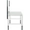 Schäfer Shop Pure Tischaufbau für Arbeitstische AST31, 2 x Aufbausäulen, 1 x Lochwand, B 750 x H 1035 mm, Stahl, anthrazitgrau/lichtgrau