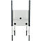 Schäfer Shop Pure Tischaufbau für Arbeitstische AST31, 2 x Aufbausäulen, 1 x Lochwand, B 750 x H 1035 mm, Stahl, anthrazitgrau/lichtgrau