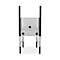 Schäfer Shop Pure Tischaufbau für Arbeitstische AST31, 2 x Aufbausäulen, 1 x Lochwand, B 750 x H 1035 mm, Stahl, anthrazitgrau/weißaluminium
