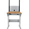 Schäfer Shop Pure Tischaufbau für Arbeitstische AST31, 2 x Aufbausäulen, 1 x Lochwand, B 750 x H 1035 mm, Stahl, anthrazitgrau/weißaluminium