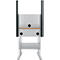 Schäfer Shop Pure Tischaufbau für Arbeitstische AST31, 2 x Aufbausäulen, 1 x Lochwand, B 750 x H 1035 mm, Stahl, anthrazitgrau/weißaluminium