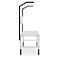 Schäfer Shop Pure Tischaufbau für Arbeitstische AST31, 2 x Aufbausäulen, 1 x Lochwand, B 750 x H 1615 mm, Stahl, anthrazitgrau/lichtgrau
