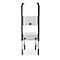 Schäfer Shop Pure Tischaufbau für Arbeitstische AST31, 2 x Aufbausäulen, 1 x Lochwand, B 750 x H 1615 mm, Stahl, anthrazitgrau/lichtgrau