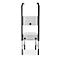 Schäfer Shop Pure Tischaufbau für Arbeitstische AST31, 2 x Aufbausäulen, 1 x Lochwand, B 750 x H 1615 mm, Stahl, anthrazitgrau/weißaluminium