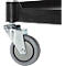 Schäfer Shop Pure Tischwagen, 2 Etagen, bis 200 kg, 2 Schiebebügel, Lenkrollen, Aluminium & Kunststoff, L 850 x B 480 x H 950 mm, Etagen schwarz