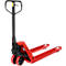 Schäfer Shop Pure Transpalette, commande manuelle de levage, capacité de charge jusqu'à 2000 kg, roulettes pivotantes &amp; fourche, L 1550 x l 540 x H 1230 mm, rouge