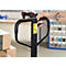 Schäfer Shop Pure Transpalette, commande manuelle de levage, capacité de charge jusqu'à 2000 kg, roulettes pivotantes &amp; fourche, L 1550 x l 540 x H 1230 mm, rouge