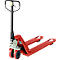 Schäfer Shop Pure Transpalette, commande manuelle de levage, capacité de charge jusqu'à 2500 kg, roues pivotantes &amp; fourche, L 1550 x l 540 x H 1200 mm, rouge
