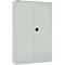 Schäfer Shop Pure Universalschrank, 5 OH, 4 Fachböden, abschließbar, B 1200 x T 400 x H 1935 mm, Stahl, lichtgrau RAL 7035/lichtgrau RAL 7035