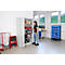 Schäfer Shop Pure Universalschrank, 5 OH, 4 Fachböden, abschließbar, B 1200 x T 400 x H 1935 mm, Stahl, lichtgrau RAL 7035/lichtgrau RAL 7035