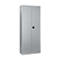 Schäfer Shop Pure Universalschrank, 5 OH, 4 Fachböden, abschließbar, B 800 x T 400 x H 1935 mm, Stahl, weißaluminium RAL 9006/weißaluminium RAL 9006