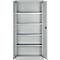 Schäfer Shop Pure Universalschrank, 5 OH, 4 Fachböden, abschließbar, B 950 x T 400 x H 1935 mm, Stahl, lichtgrau RAL 7035/lichtgrau RAL 7035