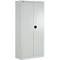 Schäfer Shop Pure Universalschrank, 5 OH, 4 Fachböden, abschließbar, B 950 x T 400 x H 1935 mm, Stahl, lichtgrau RAL 7035/lichtgrau RAL 7035
