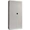 Schäfer Shop Pure Universalschrank, 5 OH, 4 Fachböden, abschließbar, B 950 x T 400 x H 1935 mm, Stahl, weißaluminium RAL 9006/weißaluminium RAL 9006