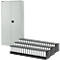 Schäfer Shop Pure universele kast, 5 OH, 4 legborden, afsluitbaar, staal, lichtgrijs RAL 7035 + 60 Schäfer Shop Select ordners