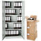 Schäfer Shop Pure universele kast, 5 OH, 4 legborden, afsluitbaar, staal, lichtgrijs RAL 7035 + 60 Schäfer Shop Select ordners
