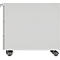 Schäfer Shop Pure verrijdbaar ladeblok, B 390 x D 590 x H 550 mm, 3 schuifladen, greepuitsparing aan de zijkant, afsluitbaar, staal lichtgrijs
