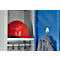 Schäfer Shop Pure Vestiaire, 2 compartiments, sur pieds, serrure à came batteuse, gris clair/bleu gentiane