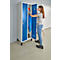 Schäfer Shop Pure Vestiaire, 2 compartiments, sur pieds, serrure à came batteuse, gris clair/bleu gentiane
