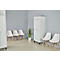 Schäfer Shop Pure Vestiaire, 2 compartiments, sur pieds, serrure à came batteuse, gris clair/gris clair