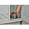 Schäfer Shop Pure Vestiaire, 2 compartiments, sur pieds, serrure à came batteuse, gris clair/gris clair