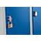 Schäfer Shop Pure Vestiaire, 2 compartiments, sur socle, serrure à came batteuse, gris clair/bleu gentiane