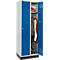 Schäfer Shop Pure Vestiaire, 2 compartiments, sur socle, serrure à came batteuse, gris clair/bleu gentiane