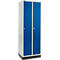 Schäfer Shop Pure Vestiaire, 2 compartiments, sur socle, serrure à came batteuse, gris clair/bleu gentiane