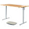 Schäfer Shop Select 2-tlg. Büromöbel-Set, Schreibtisch START UP, elektrisch höhenverstellbar, Buche/weißaluminium 
