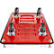 Schäfer Shop Select 213 Premium platformwagen met netframe, tot 370 kg, randbescherming, rubberen mat, zwart/rood