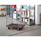 Schäfer Shop Select 213 Premium platformwagen met netframe, tot 370 kg, randbescherming, rubberen mat, zwart/rood