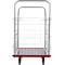 Schäfer Shop Select 213 Premium Plattformwagen mit Gitterrahmen, bis 370 kg, Kantenschutz, Gummimatte, schwarz/rot