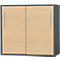 Schäfer Shop Select aanbouw-/schuifdeurkast Start Off, op tafelhoogte, afsluitbaar, B 800 x D 420 x H 726 mm, grafiet/ahorn 