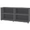 Schäfer Shop Select Aanbouwstelling, van hout, 2 etages, B 1600 mm x D 421 x H 750 mm, grafiet