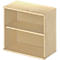 Schäfer Shop Select Ansatz-/Aufsatz-Regal LOGIN, 2 Ordnerhöhen, B 800 x T 420 x H 726 mm, Ahorn Dekor