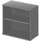 Schäfer Shop Select Ansatz-/Aufsatz-Regal LOGIN, 2 Ordnerhöhen, B 800 x T 420 x H 726 mm, graphit