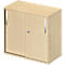 Schäfer Shop Select Ansatz-/Aufsatz-Schiebetürenschrank LOGIN, 2 Ordnerhöhen, B 800 x T 420 x H 726 mm, Ahorn Dekor/Ahorn Dekor