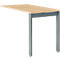 Schäfer Shop Select Ansatztisch LOGIN, 4-Fuß, B 1000 x T 600 x H 740 mm, Ahorn/basaltgrau