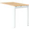 Schäfer Shop Select Ansatztisch LOGIN, 4-Fuß, B 1000 x T 600 x H 740 mm, Ahorn/verkehrsweiß
