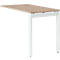 Schäfer Shop Select Ansatztisch LOGIN, 4-Fuß, B 1000 x T 600 x H 740 mm, Eiche/verkehrsweiß