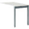 Schäfer Shop Select Ansatztisch LOGIN, 4-Fuß, B 1000 x T 600 x H 740 mm, weiß/basaltgrau