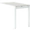 Schäfer Shop Select Ansatztisch LOGIN, 4-Fuß, B 1000 x T 600 x H 740 mm, weiß/verkehrsweiß