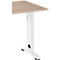 Schäfer Shop Select Ansatztisch LOGIN, C-Fuß, B 1000 x T 600 x H 660-820 mm, Eiche/verkehrsweiß