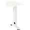 Schäfer Shop Select Ansatztisch LOGIN, C-Fuß, B 1000 x T 600 x H 660-820 mm, weiß/verkehrsweiß